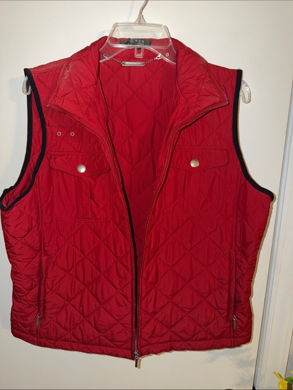 Lauren Ralph Lauren Quilted Red Women's Vest